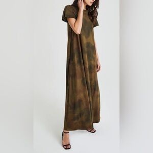 AG Brown and Green Maxi Dress